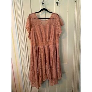 Mauve lace dress from Torrid, size 2